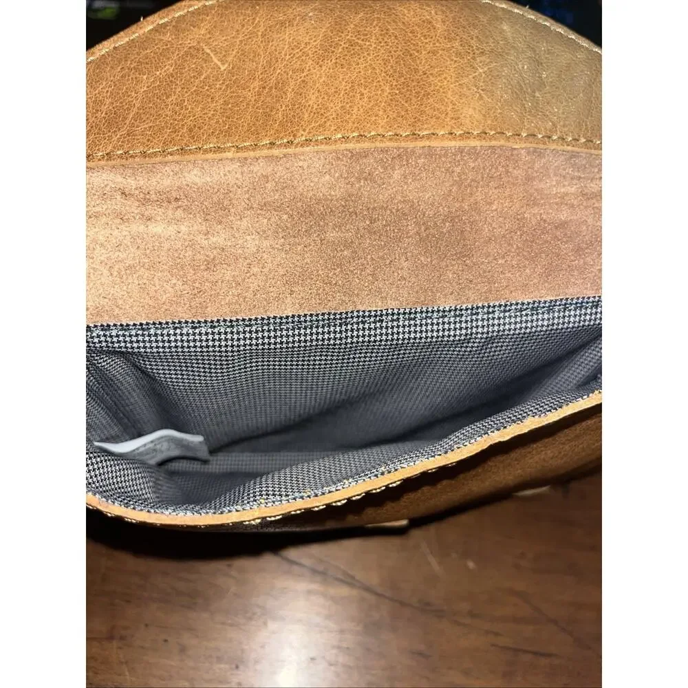SPIKES & SPARROW Leather Waist Bag Fanny Pack Sling Bag Belt Brown